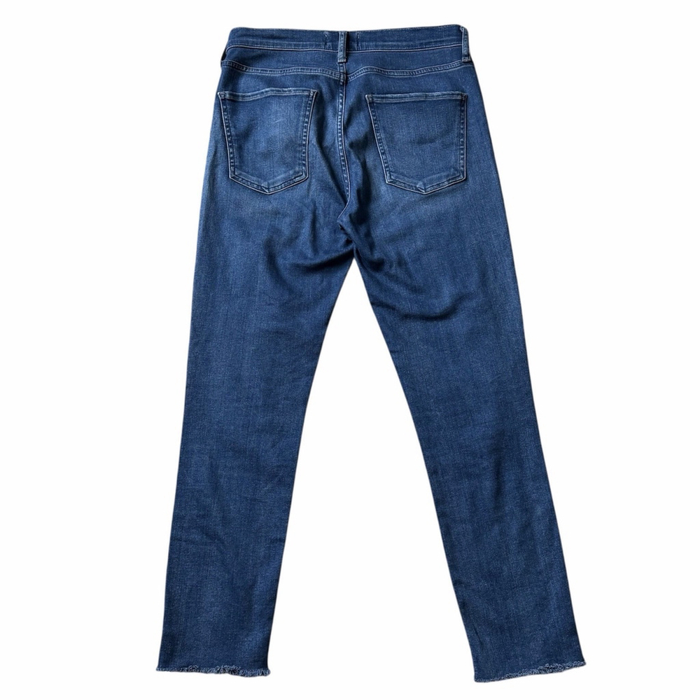 AGOLDE Sophie Ankle Crop Jeans Size 28 Raw Hem Medium Wash Blue Denim - Picture 2 of 7